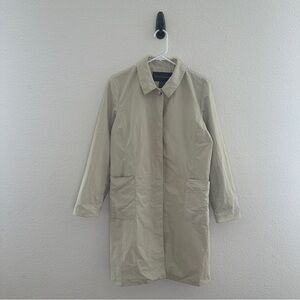 Banana Republic Khaki Rain Coat - Minimalist‎ Quiet Luxury Trench - S
